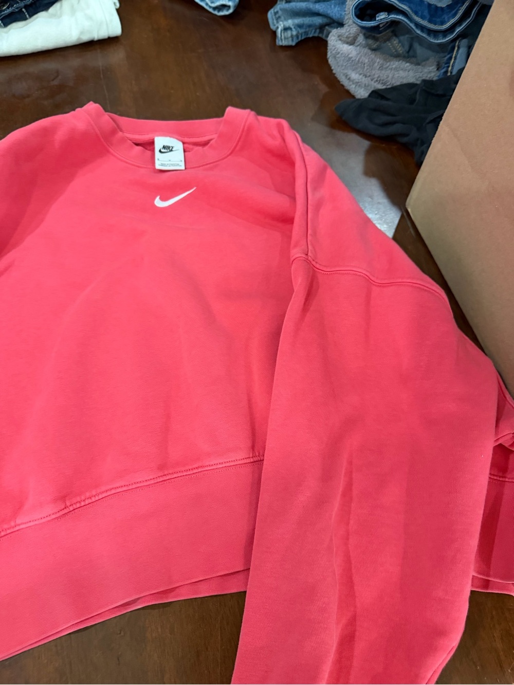Nike Women's Coral Pink Crewneck Sweatshirt